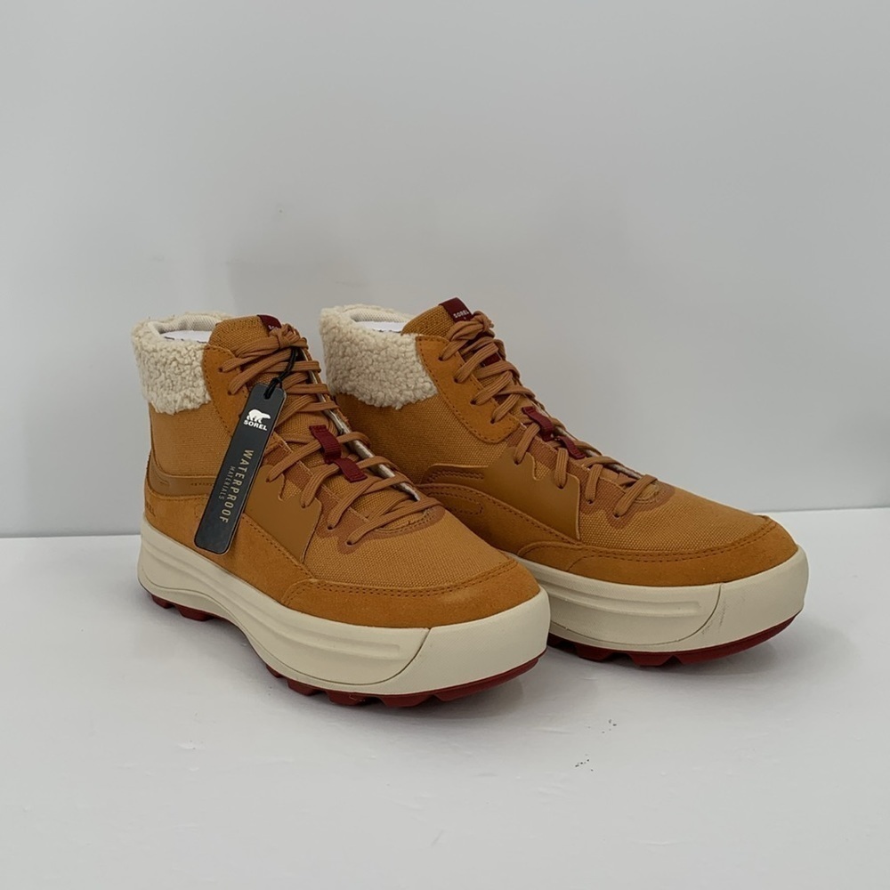 Sorel x Calia Out n About ONA mid sneaker boots winter waterproof Gold new 9.5 - Picture 3 of 7